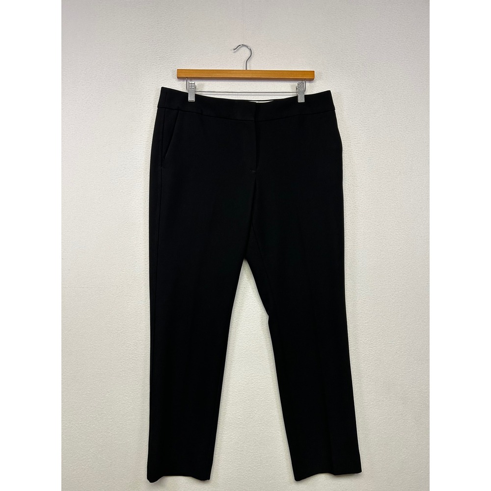 Professional Minimalist LOFT Women 10 Black Marisa Straight Leg Dress Pants